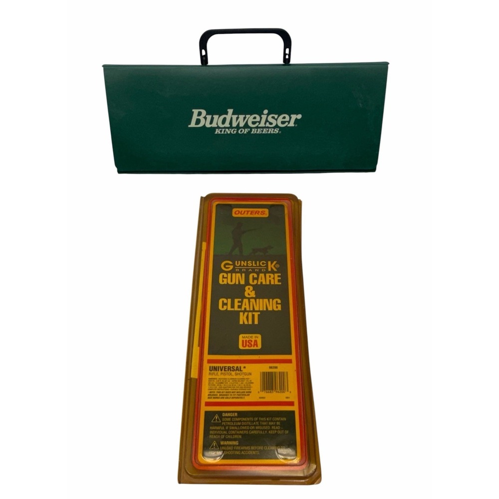 RARE VINTAGE BUDWEISER Outers Gunslick Gun Care Cleaning Kit Universal USA